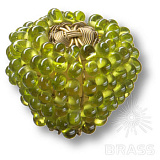 Ручка кнопка, бусины, вплетенные в латунно-проволочный каркас (559VE)