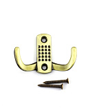 Крючок мебельный двухрожковый бронза античная (HE(L)203BA)