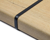 Планка для столешницы стыковочная, с закрытым торцом, 600х38 мм, R9, черный (1517/1/R9Ч)