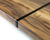 Планка для столешницы стыковочная, с открытым торцом, 600х38 мм, R3, черная (1521/R3Ч)