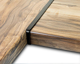 Планка для столешницы угловая, 600х38 мм, R3, черная (1525/R3Ч)