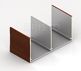 Направляющая верхняя Ш-образная двухполозная, орех итальянский, 5,4 м