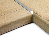 Планка для столешницы угловая, 600х26,5 мм, R3, алюминий матовый (1542/R3МТ)