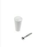 Ручка кнопка, пластик ABS, цвет - белый (K03 Белый (02))