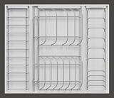 Сушка выдвижная Ф125, Дайнинг Агент 600 мм; рама; крепление к фасаду; направляющие; модули: 1 для посуды большой, 1 для посуды малый, 1 с решеткой малый, цвет ТИТАН, цвет дна Белый,  (2395589706)