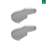 Комплект 2 полки, рычаги, Леманс, 500 мм, левый, Арена Классик, цвет титан, дно серое антислип (0479230102)