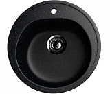 Мойка кухонная круглая, искусственный камень, цвет черный (ES-11/308)