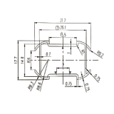 Штангодержатель для штанги (трубы) гардеробной 15х30 мм  (TRM15*30/SH)