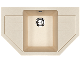 Мойка кухонная угловая, искусственный камень, цвет бежевый (ES-24/328)
