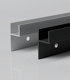 Планка - плинтус, 3000х10 мм, алюминий матовый