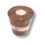 Ручка кнопка,  натуральный перламутр со вставками кокоса (126A1)