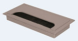 Заглушка кабель-канала 80х160 мм пластик, серебро (PK-P80160-80)