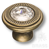 Ручка кнопка с кристаллом Swarovski эксклюзивная коллекция, античная бронза (25.319.25.SWA.12)
