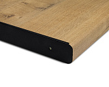 Планка для столешницы торцевая, универсальная, 600х26,5 мм, R9, черная (1518/УR9Ч)