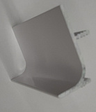 Верикальная L-образная врезная профильная ручка, цвет белый, длина 6 м  (2587/W)